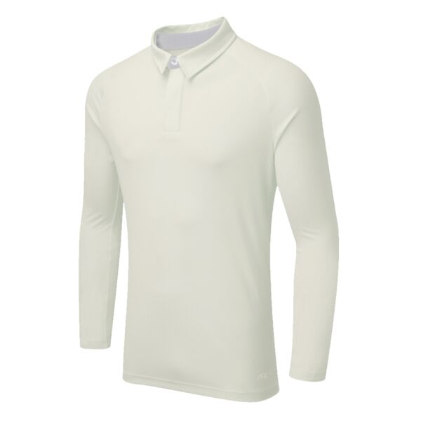 JUNIOR DUAL CRICKET SHIRT LONG SLEEVE WHITE Thumbnail