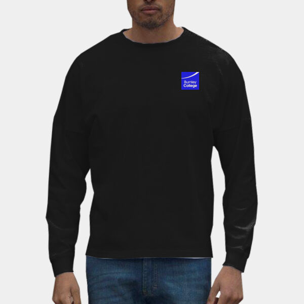 SF514 Unisex Drop Shoulder Slogan Top Black BCD Dance  Thumbnail