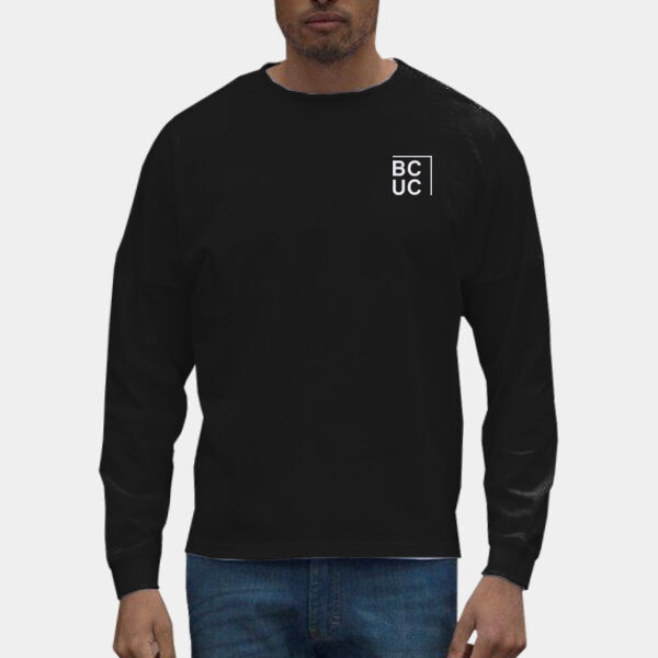 SF514 Unisex Drop Shoulder Slogan Top Black BCUC Creatives Thumbnail